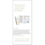 Pearl brochure panel, with introductory text and "About GIA" section